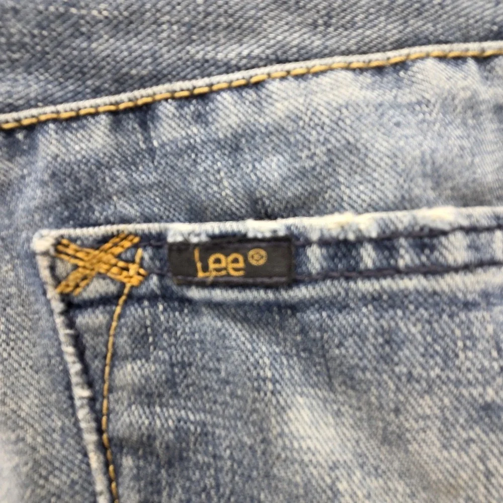 Lee Shorts Mens 38 Blue Denim Selvedge Nitro Bermuda Cutoff Jorts 15